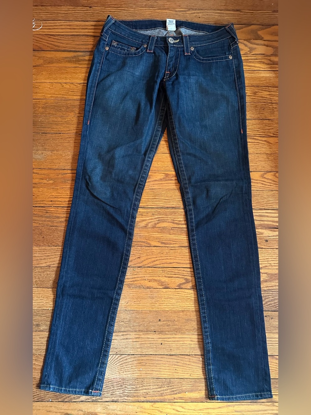 True Religion Men's Skinny Jeans in Dark Blue Denim